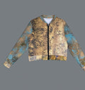 Golden Authenticity: Women's Bomber Jacket - Short