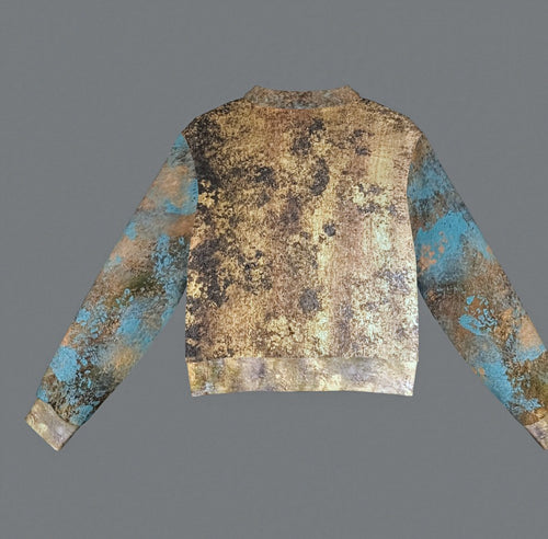 Golden Authenticity: Women's Bomber Jacket - Short