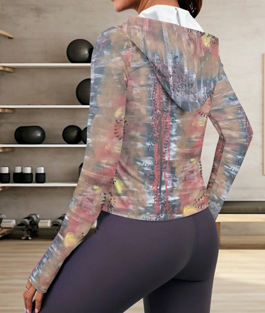 Music: Women's Zip Thumb Holes Hooded Sport Jacket
