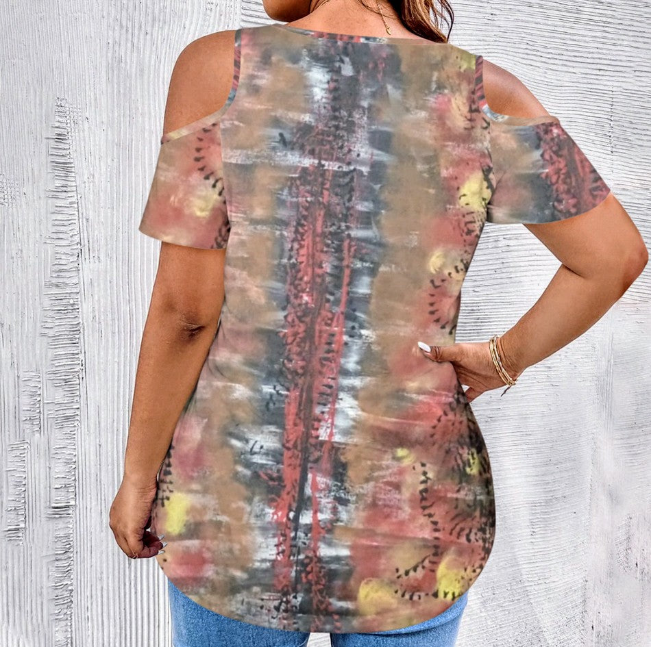 Music: Women's V-Neck Cold Shoulder T-Shirts