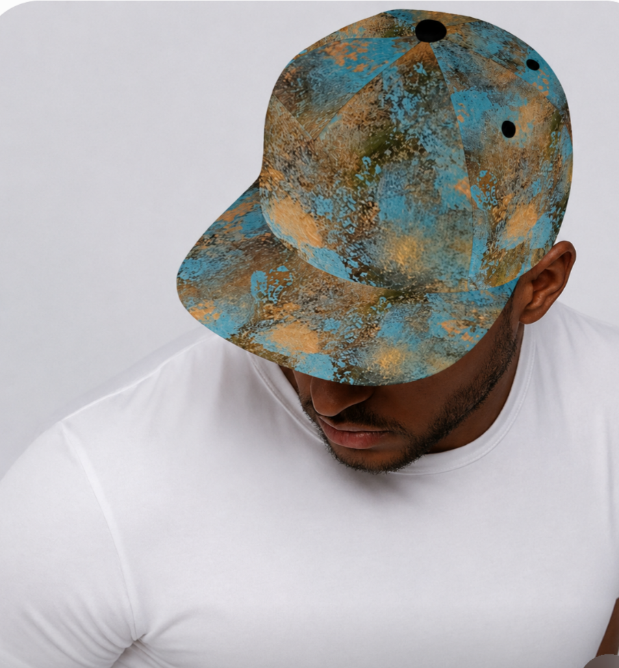 Golden Authenticity: Men's Snapback Hat