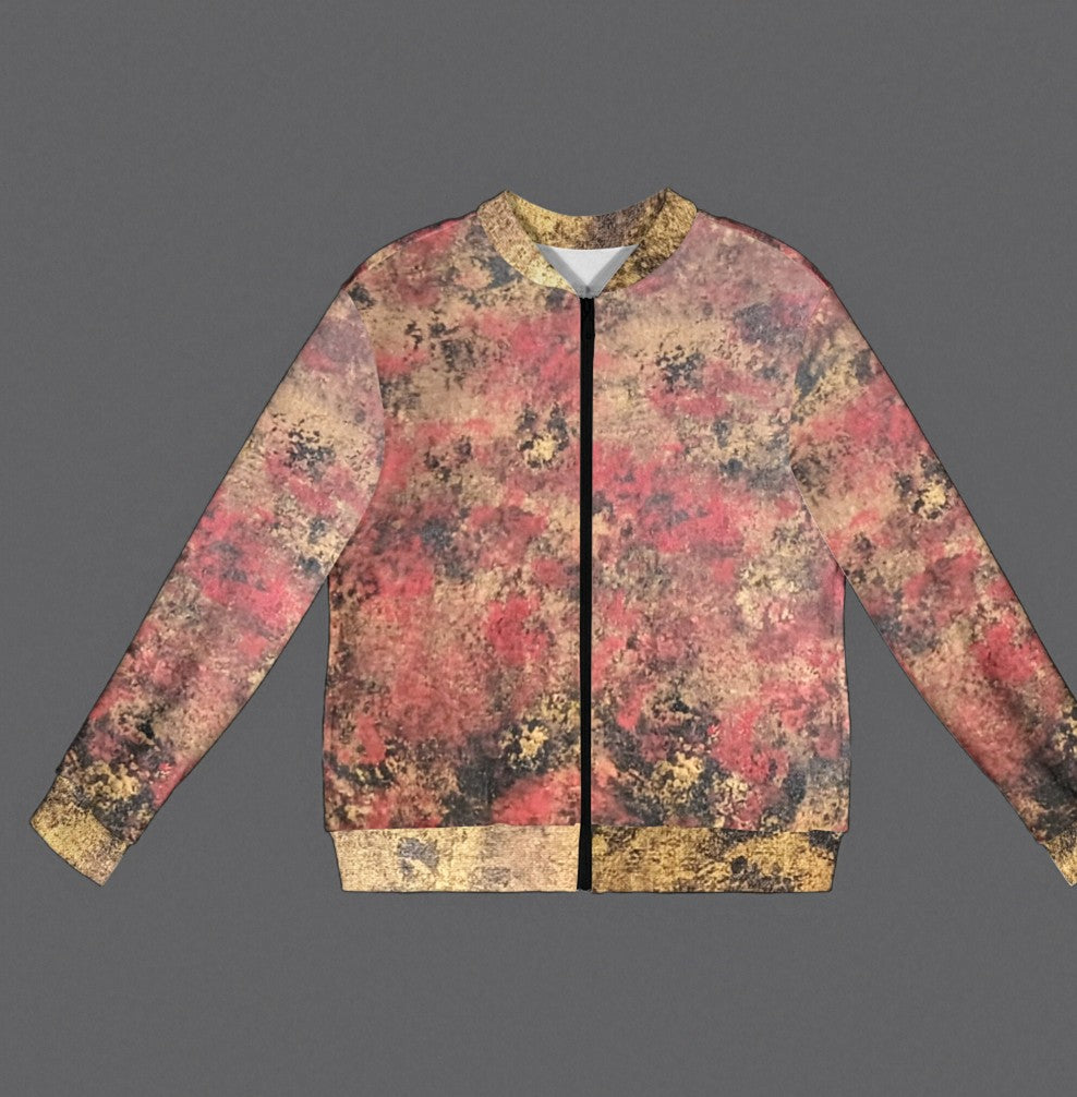 Golden Fire: Women's Bomber Jacket - Long