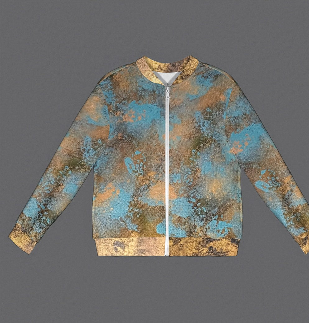 Golden Authenticity: Men's Bomber Jacket