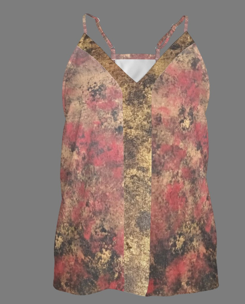 Golden Fire: Women's V-Neck Cami Tops